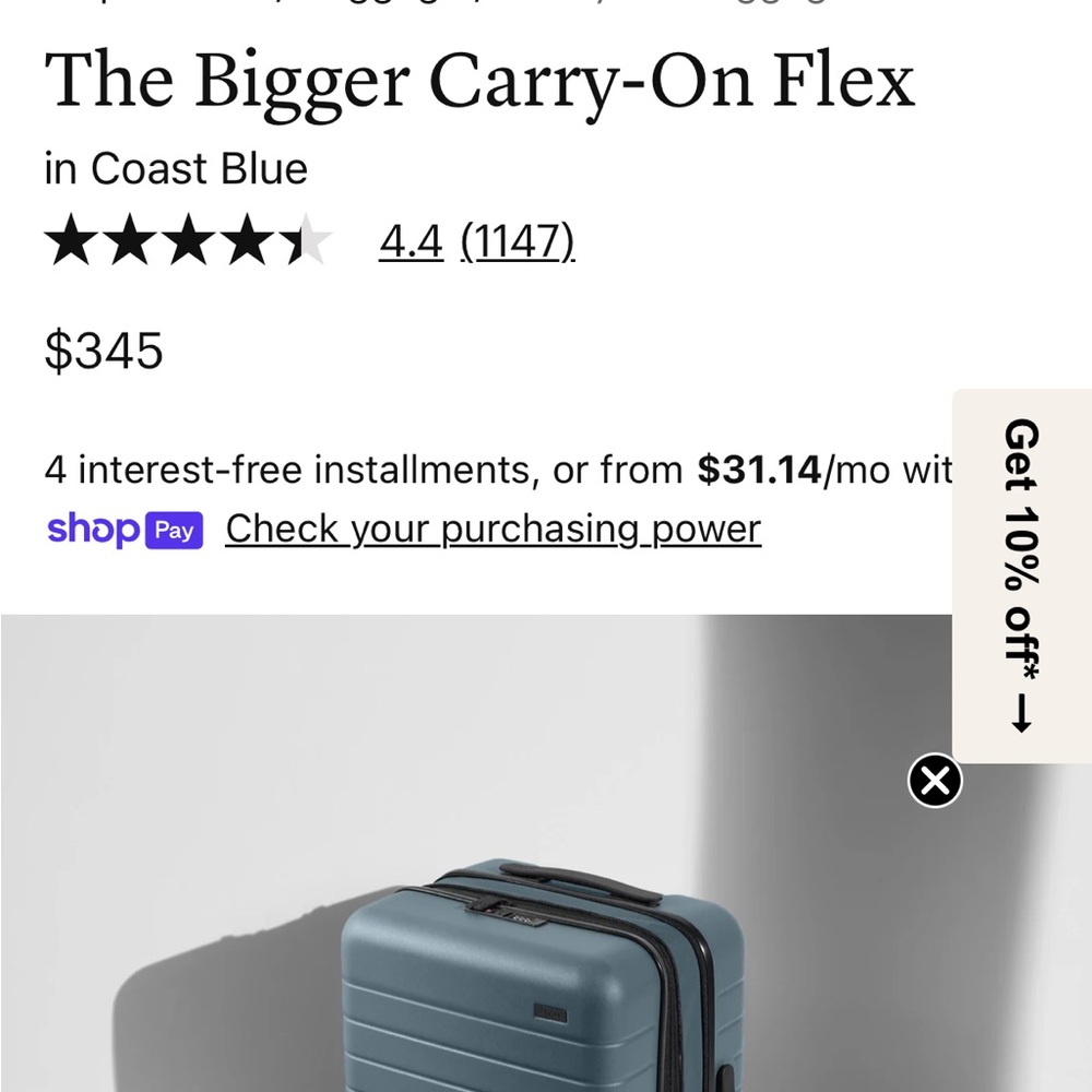 Away Carry-On in Coast Blue